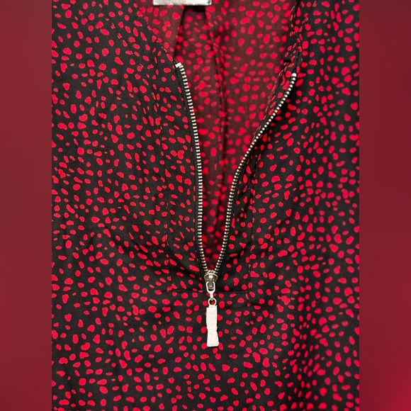 City Chic Meila Red Fleck Top Size 18$ - Picture 3 of 8